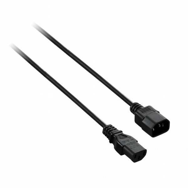 V7 Computer Power Extension Cable IEC-C13 to IEC-C14 black 2m