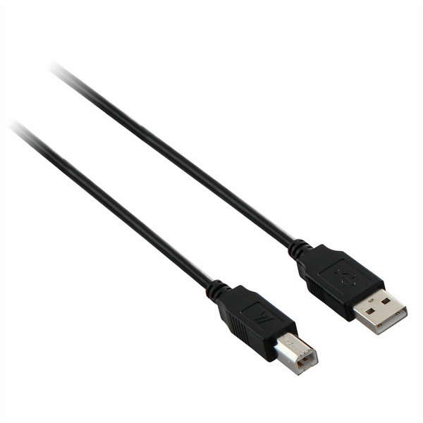 V7 USB A/B 1.8m 1.8м USB A USB B Черный кабель USB
