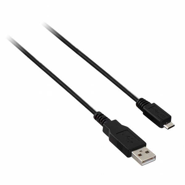 V7 Micro-USB Cable black USB 2.0 A to Micro-B (m/m) 1,8 m