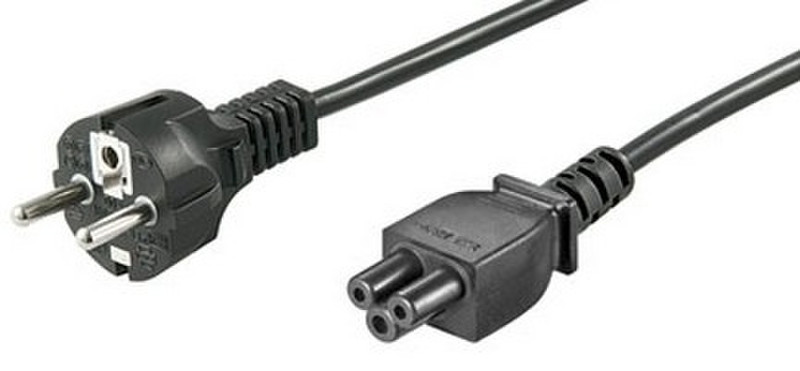 Wentronic 93586 1.8m CEE7/7 Schuko C5 coupler Black power cable