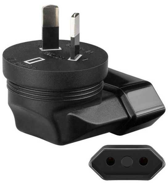 Wentronic NK SET Euro - AU Type C (Europlug) Type I (AU) Black power plug adapter
