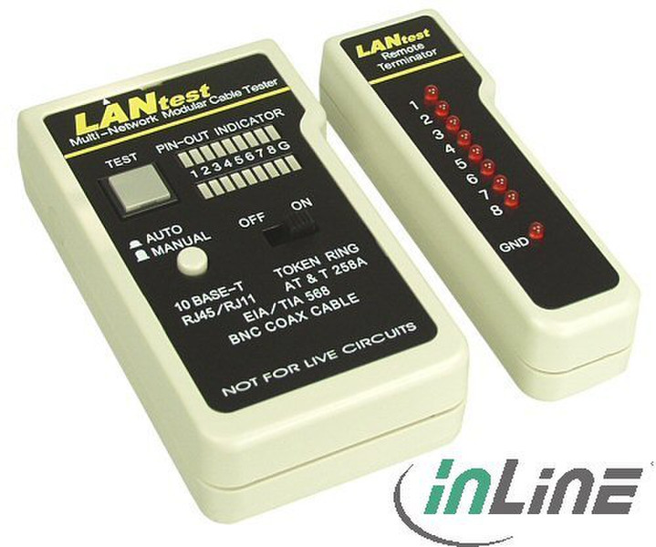 InLine 79998 Weiß Netzwerkkabel-Tester
