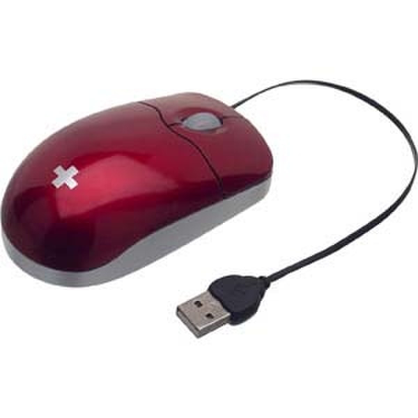 WorldConnect Swiss Mobile Concept Mouse SMM-004 USB Optical 800DPI Red mice