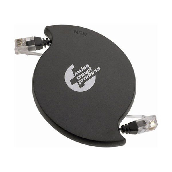 WorldConnect Retractable LAN/ISDN Cord, RJ45, RMC45 1.5m Schwarz Netzwerkkabel