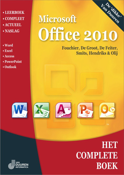 Van Duuren Media Het Complete Boek: Microsoft Office 2010 1072Seiten Niederländisch Software-Handbuch