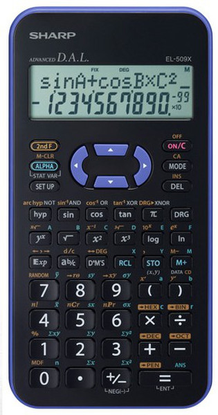 Sharp EL-509XB Pocket Scientific calculator Black,Violet