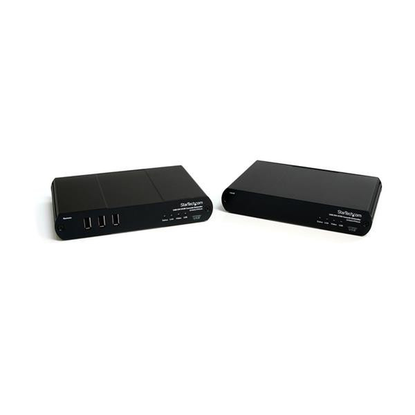 StarTech.com USB DVI KVM Verlängerung mit USB 2.0 und Audio - KVM Extender über Cat5 bis 500m