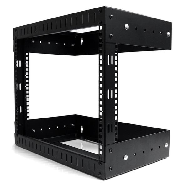 StarTech.com 8U Open Frame Wall Mount Equipment Rack - Adjustable Depth