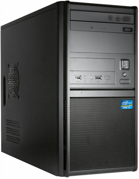 White Label PC4033I 3.1GHz i3-2100 Mini Tower Black PC PC