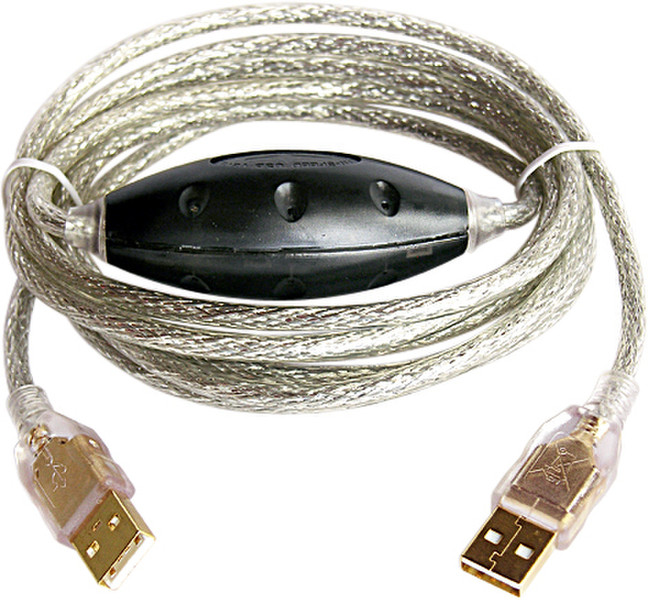 Skintek SK-U2DLPV-TBK-200 USB A USB A Transparent USB Kabel
