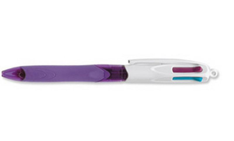 BIC 4 Colours Grip Blau, Grün, Violett 12Stück(e)