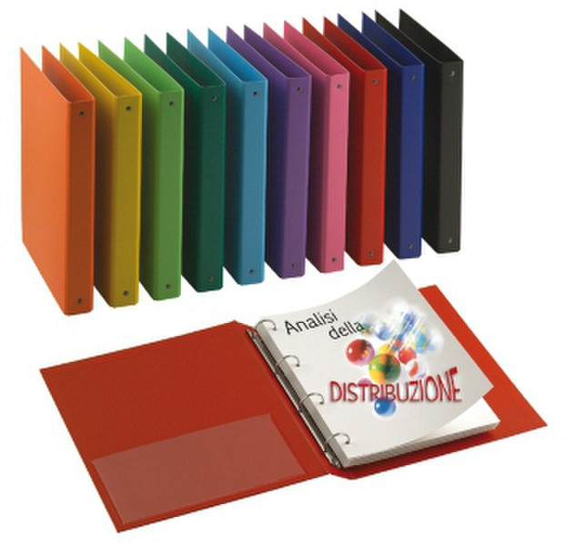 SEI Rota Nettuno 50 A4 2D Red ring binder