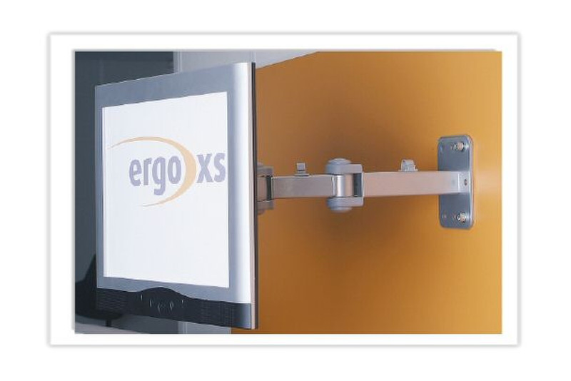 ErgoXS Monitor Arm on Wall Mount with 1 Hinge