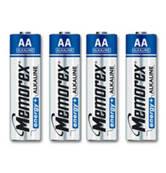 Memorex Alkaline AA Batteries, 4 Pack Alkaline 1.5V non-rechargeable battery
