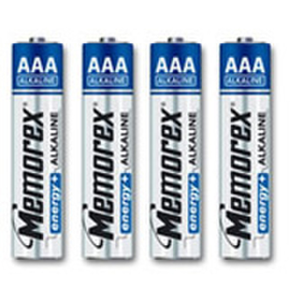 Memorex Alkaline AAA Batteries, 4 Pack Alkaline 1.5V non-rechargeable battery