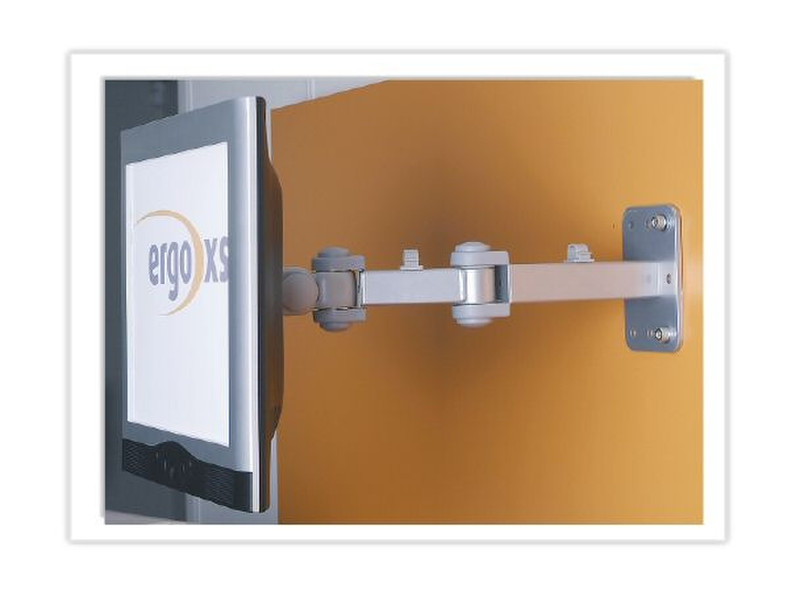 ErgoXS Monitor Arm on Wall Mount with 2 Hinges