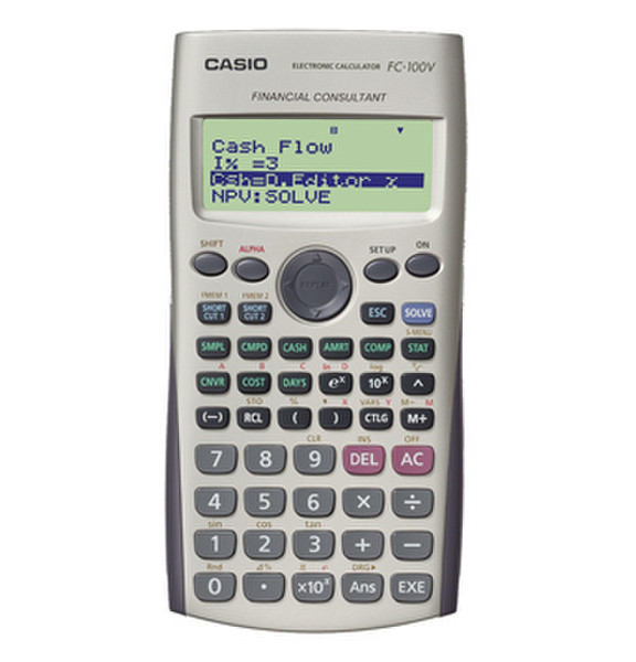 Casio FC-100V Карман Financial calculator Серый калькулятор