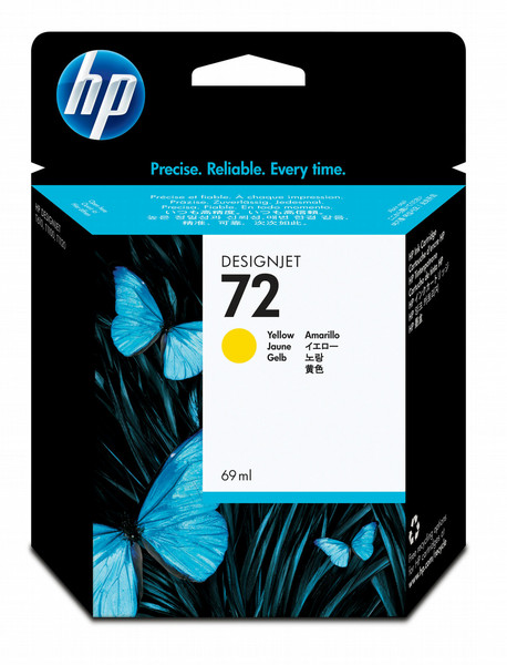 HP 72 Gelb DesignJet Tintenpatrone, 69 ml
