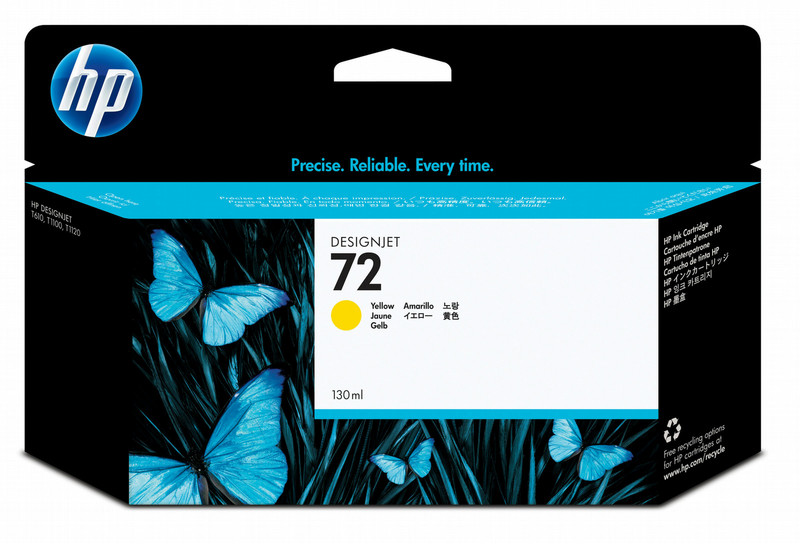 HP 72 Gelb DesignJet Tintenpatrone, 130 ml