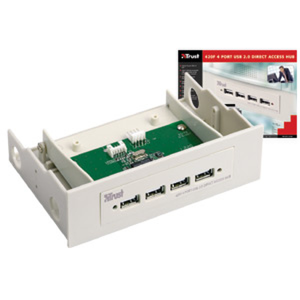 Trust 420F 4 PORT USB 2.0 DIRECT ACCESS HUB 480Mbit/s Schnittstellenhub