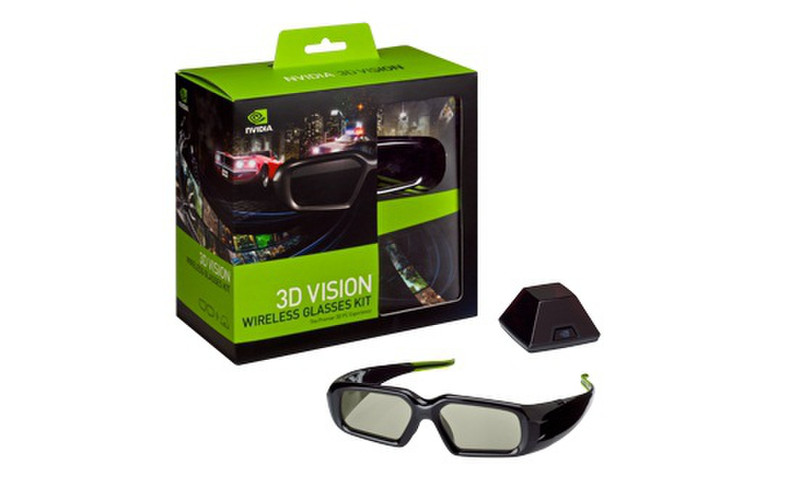Nvidia 3D Vision Kit Schwarz Steroskopische 3-D Brille