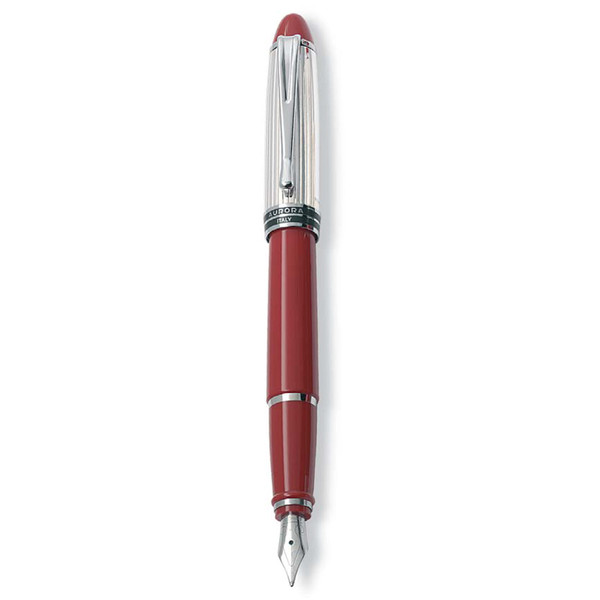 Aurora B14-CR Chrome,Red,Silver fountain Pen