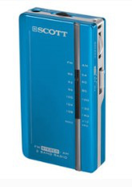 SCOTT RX 7 BL Tragbar Analog Blau Radio