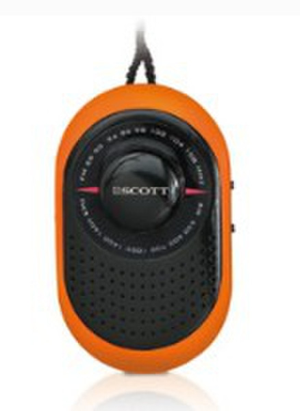 SCOTT RX 9 Портативный Аналоговый Оранжевый радиоприемник