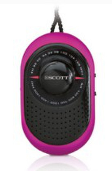 SCOTT RX 9 Портативный Аналоговый Розовый радиоприемник