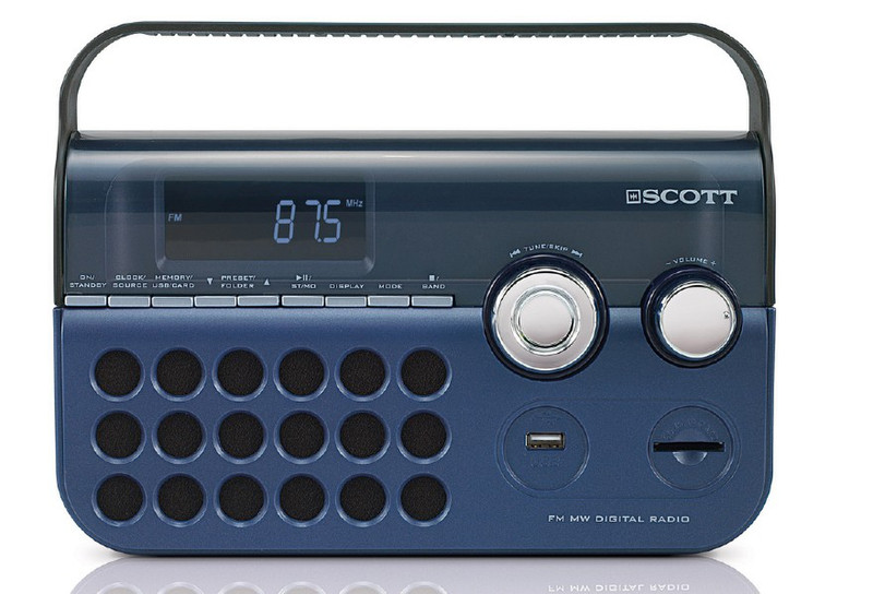 SCOTT RXP 60 Портативный Аналоговый Синий радиоприемник