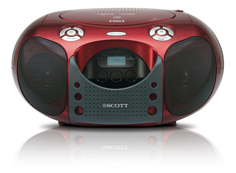 SCOTT SDM 25 RD Smarty Personal CD player Rot