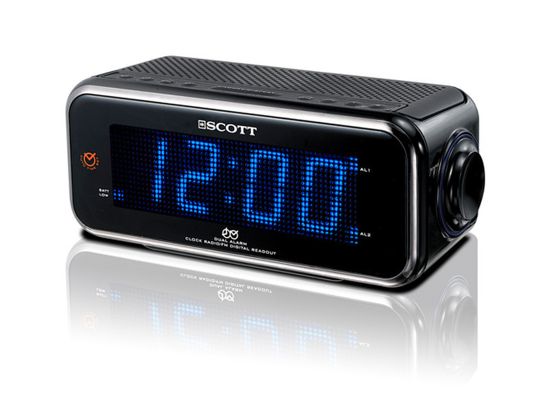 SCOTT CSX 98 Часы Аналоговый Черный радиоприемник