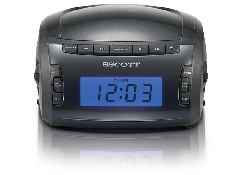 SCOTT CDX 651 Turtle Часы Аналоговый Черный радиоприемник