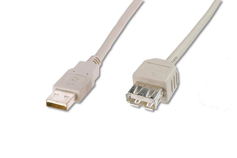 ASSMANN Electronic AK 669-18 ALG 1.8м USB A USB A Бежевый кабель USB