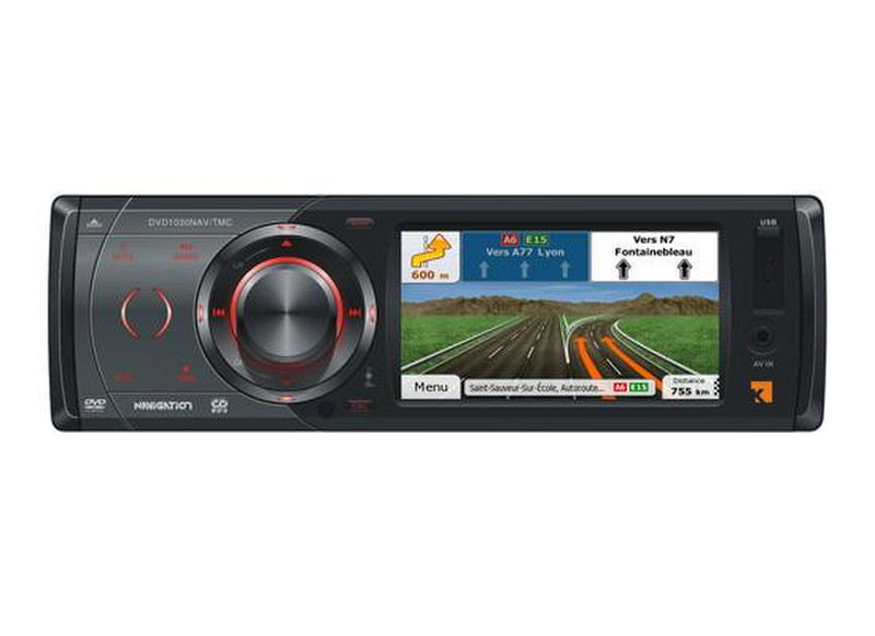 Axxion DVD 1030NAV Fixed 3.5Zoll LCD Touchscreen Schwarz Navigationssystem