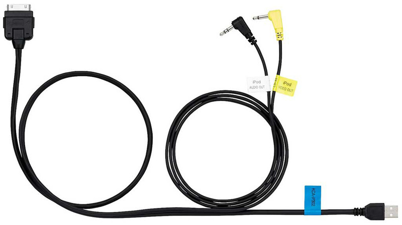 Kenwood Electronics KCA-IP302 1.8m USB, mini-jack, mini-jack Black mobile phone cable