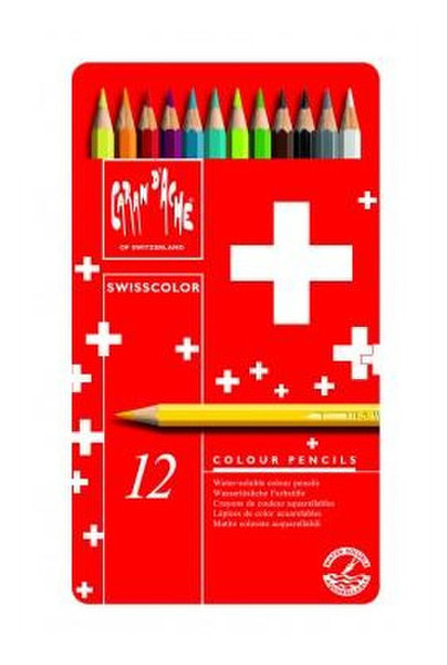 Caran d-Ache Swisscolor Aquarel 12's 12шт цветной карандаш
