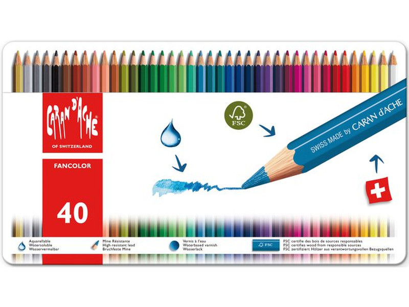 Caran d-Ache Fancolor 12's 40шт цветной карандаш
