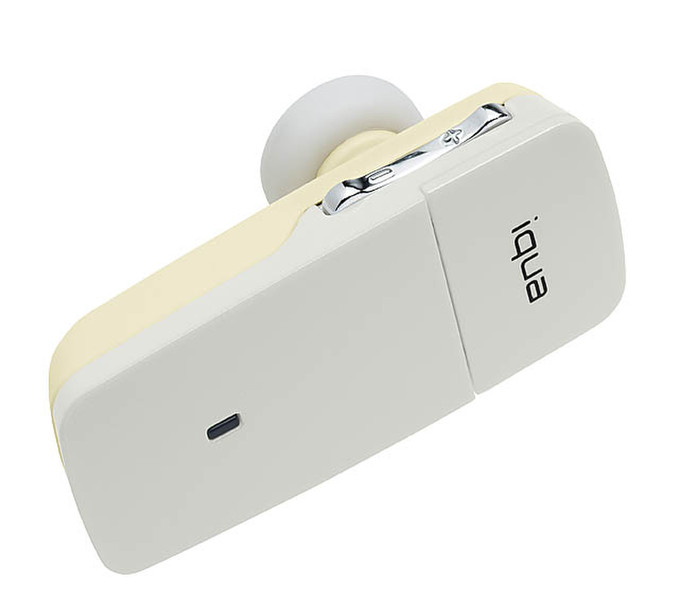 Iqua Pearl white BHS-603 bluetooth headset Monaural Wired White mobile headset