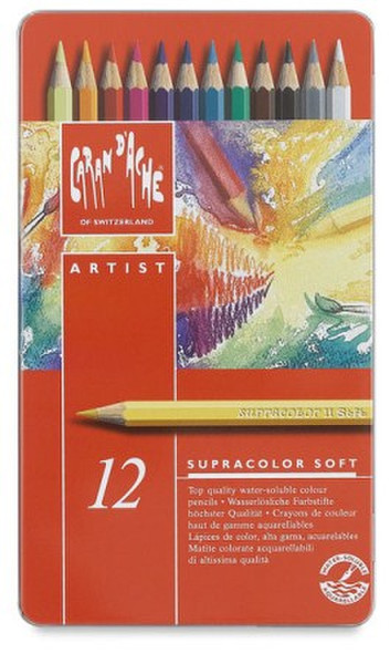 Caran d-Ache SUPRACOLOR Soft Aquarelle 12 12шт цветной карандаш