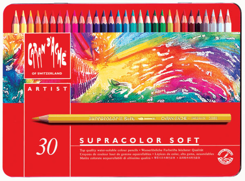 Caran d-Ache SUPRACOLOR Soft Aquarelle 30 30шт цветной карандаш