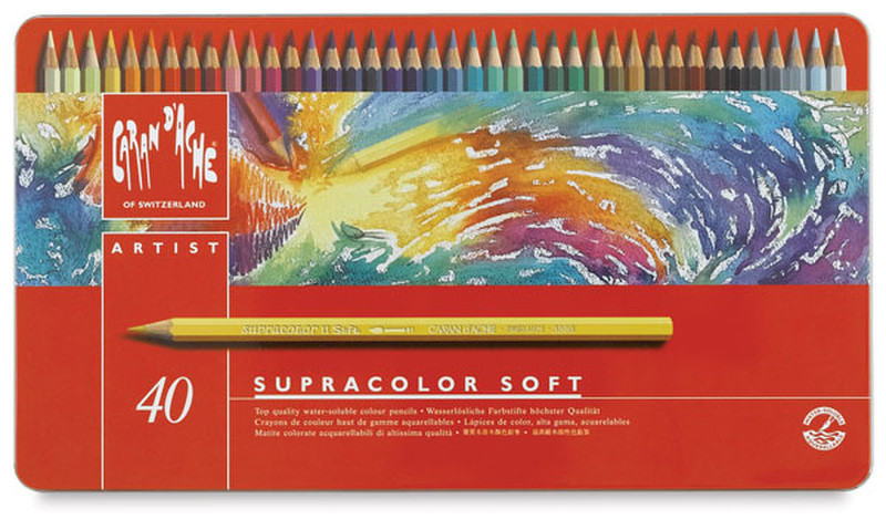 Caran d-Ache SUPRACOLOR Soft Aquarelle 40 40шт цветной карандаш