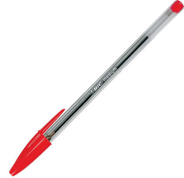 BIC Cristal Medium Stick ballpoint pen Medium Rot 50Stück(e)