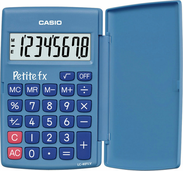Casio LC-401LV Pocket Basic calculator Blue