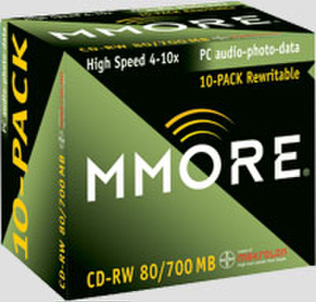 Mmore CD-RW 80 700MB 4-10x 10PACK 700MB