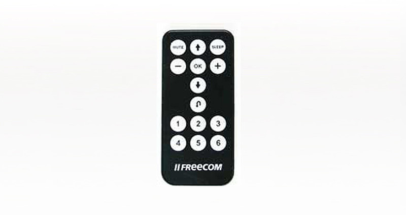 Freecom MusicPal Remote Control Drucktasten Schwarz, Weiß Fernbedienung