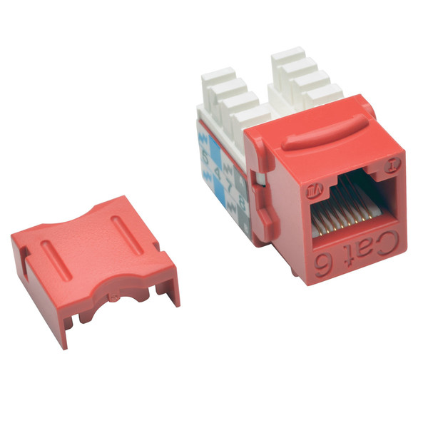 Tripp Lite Cat6 / Cat5e 110 Style Punch Down Keystone Jack RJ45 - Red socket-outlet