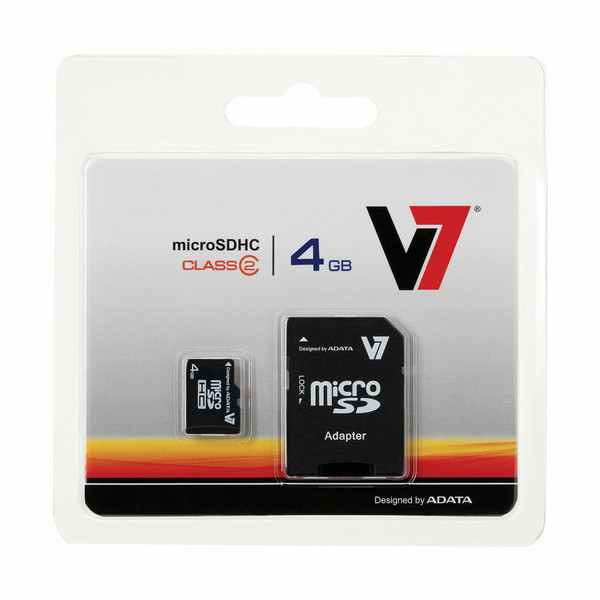 V7 MicroSDHC 4GB Class 4 4GB MicroSDHC Klasse 4 Speicherkarte