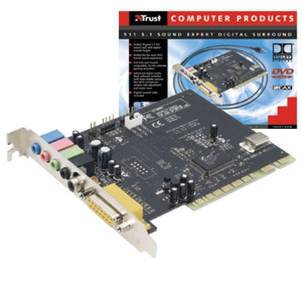 Trust 5.1 Surround Sound Card SC-5200 Eingebaut 5.1channels PCI