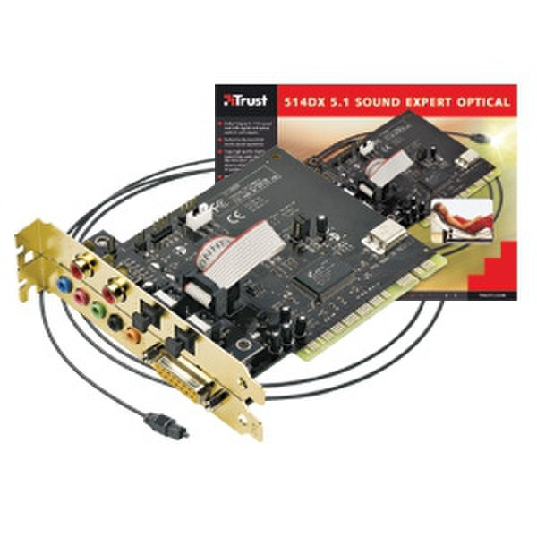 Trust 5.1 Surround Sound Card SC-5250 Internal 5.1channels PCI